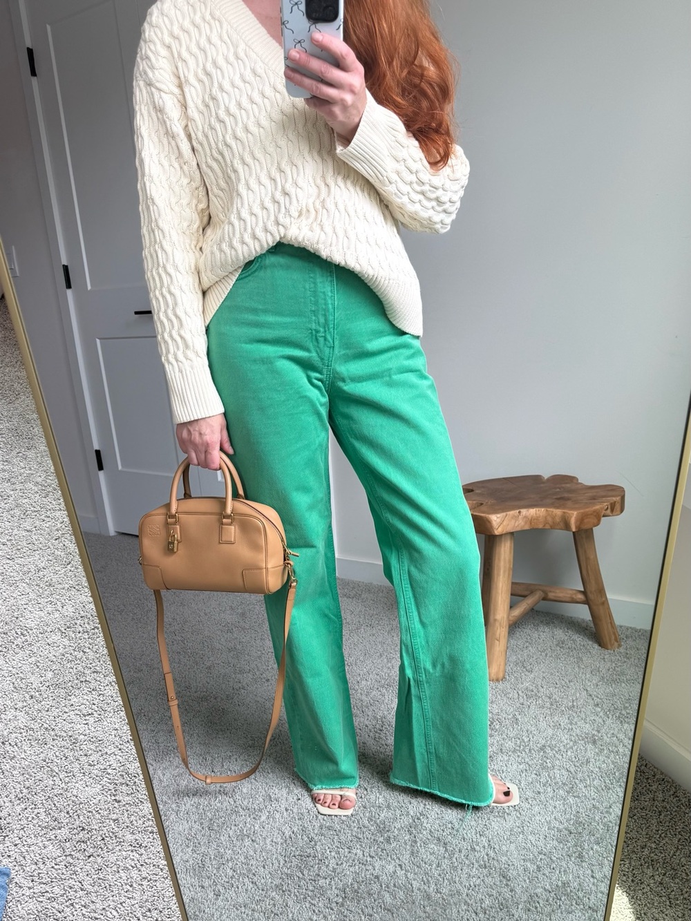 ZARA Green Trousers Jeans size 6 -Exellent condition